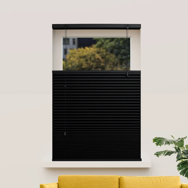 Pleated Honeycomb Blinds - Made to measure - Blackout - Black