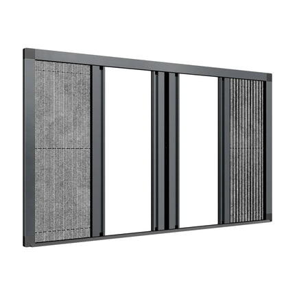 Sliding Pleated Fly Screen Door Central Closing - Made to measure