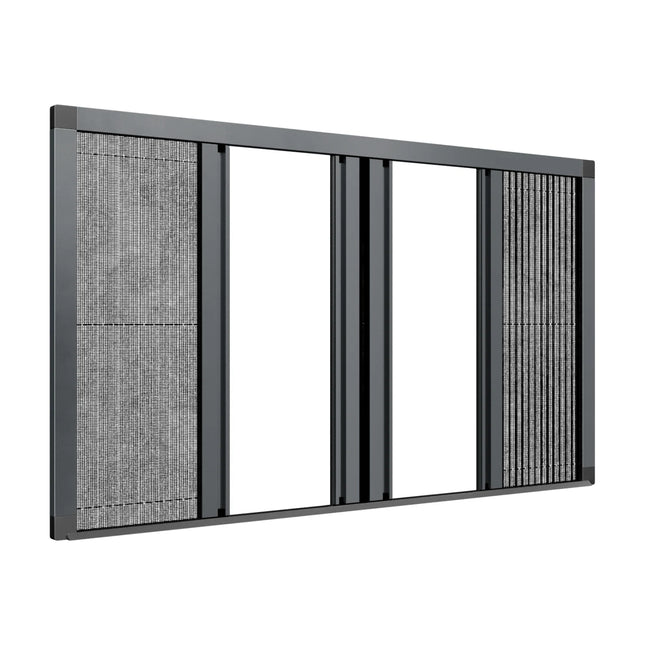 Sliding Pleated Fly Screen Door Central Closing - Made to measure