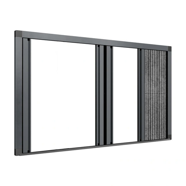 Sliding Pleated Fly Screen Door Central Closing - Made to measure