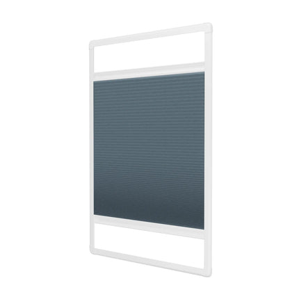 Pleated Blinds No Drill - Easy Fit - Perfect Magnetic Frame - Translucent - Blue