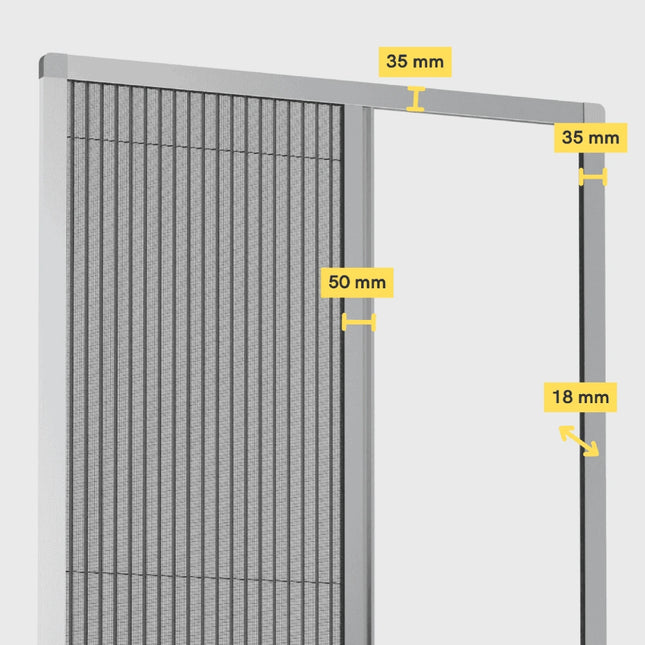 Sliding Pleated Fly Screen Door - Made to measure