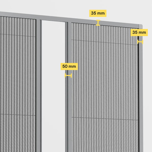 Sliding Pleated Fly Screen Double-Door - Made to measure