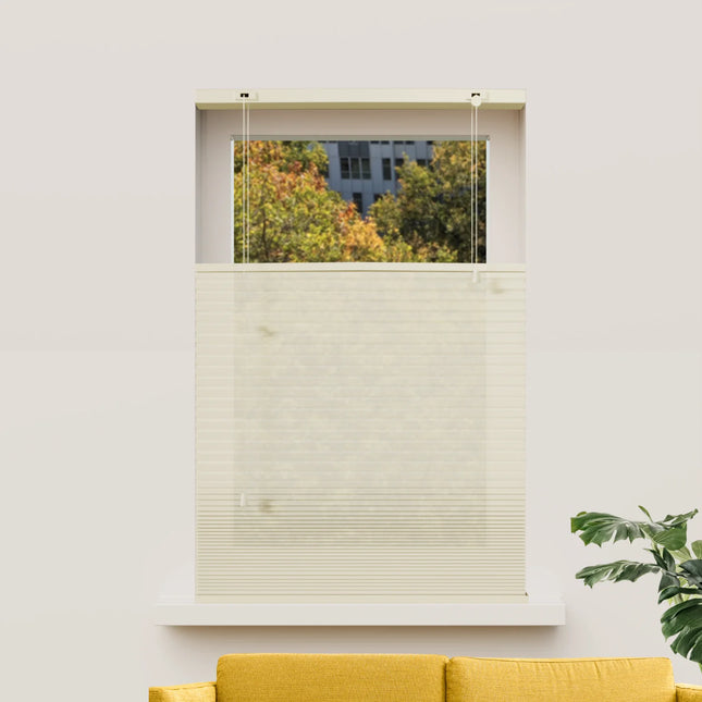 Pleated Honeycomb Blinds - Made to measure - Semi-transparent - Cream