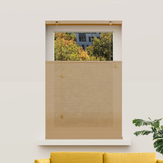 Pleated Honeycomb Blinds - Made to measure - Semi-transparent - Brown