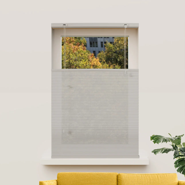Pleated Honeycomb Blinds - Made to measure - Semi-transparent - Light grey