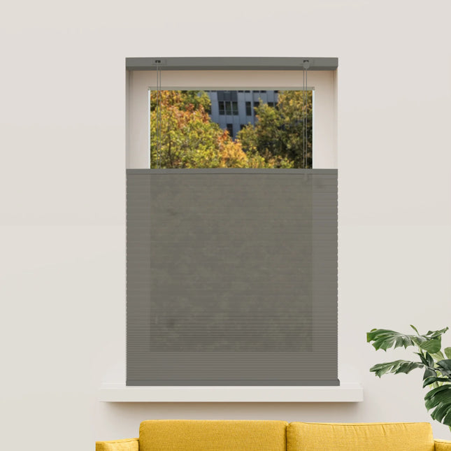 Pleated Honeycomb Blinds - Made to measure - Semi-transparent - Anthracite