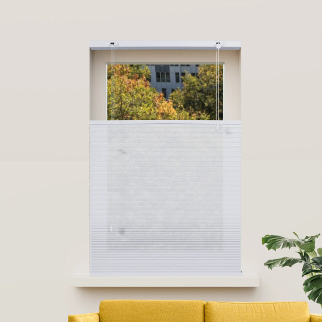 Pleated Honeycomb Blinds - Made to measure - Semi-transparent - White