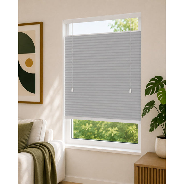 Cellular Pleated Blinds made to measure - Light gray