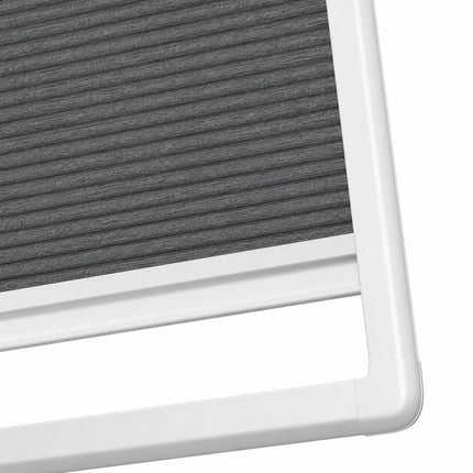 Pleated Blinds No Drill - Easy Fit - Perfect Magnetic Frame - Translucent - Anthracite