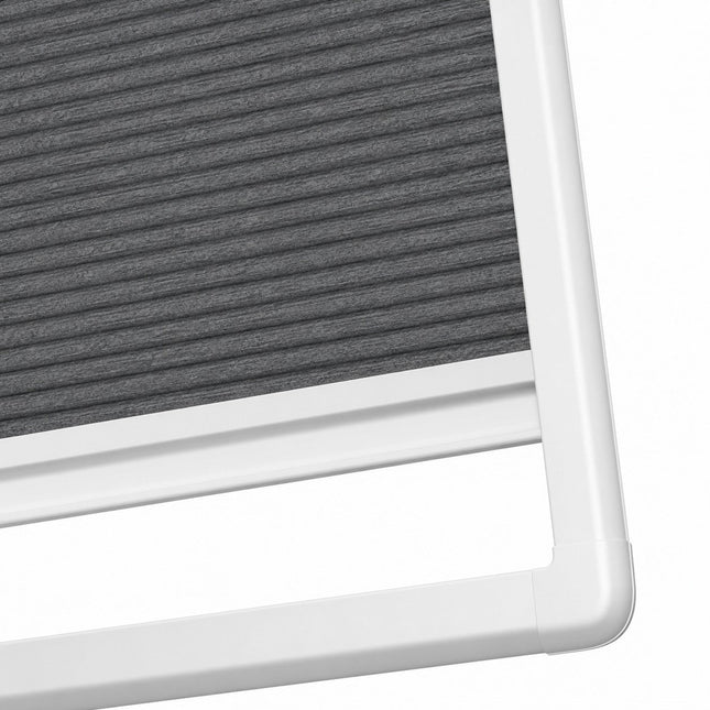 Pleated Blinds No Drill - Easy Fit - Perfect Magnetic Frame - Translucent - Anthracite