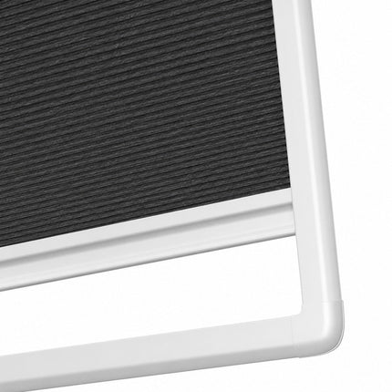 Pleated Blinds No Drill - Easy Fit - Perfect Magnetic Frame - Blackout - Anthracite
