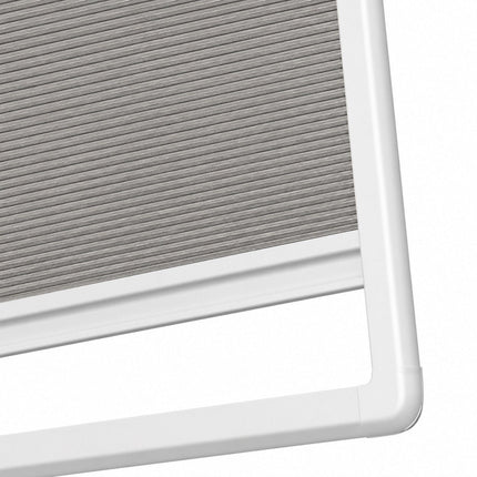 Pleated Blinds No Drill - Easy Fit - Perfect Magnetic Frame - Blackout - Gray